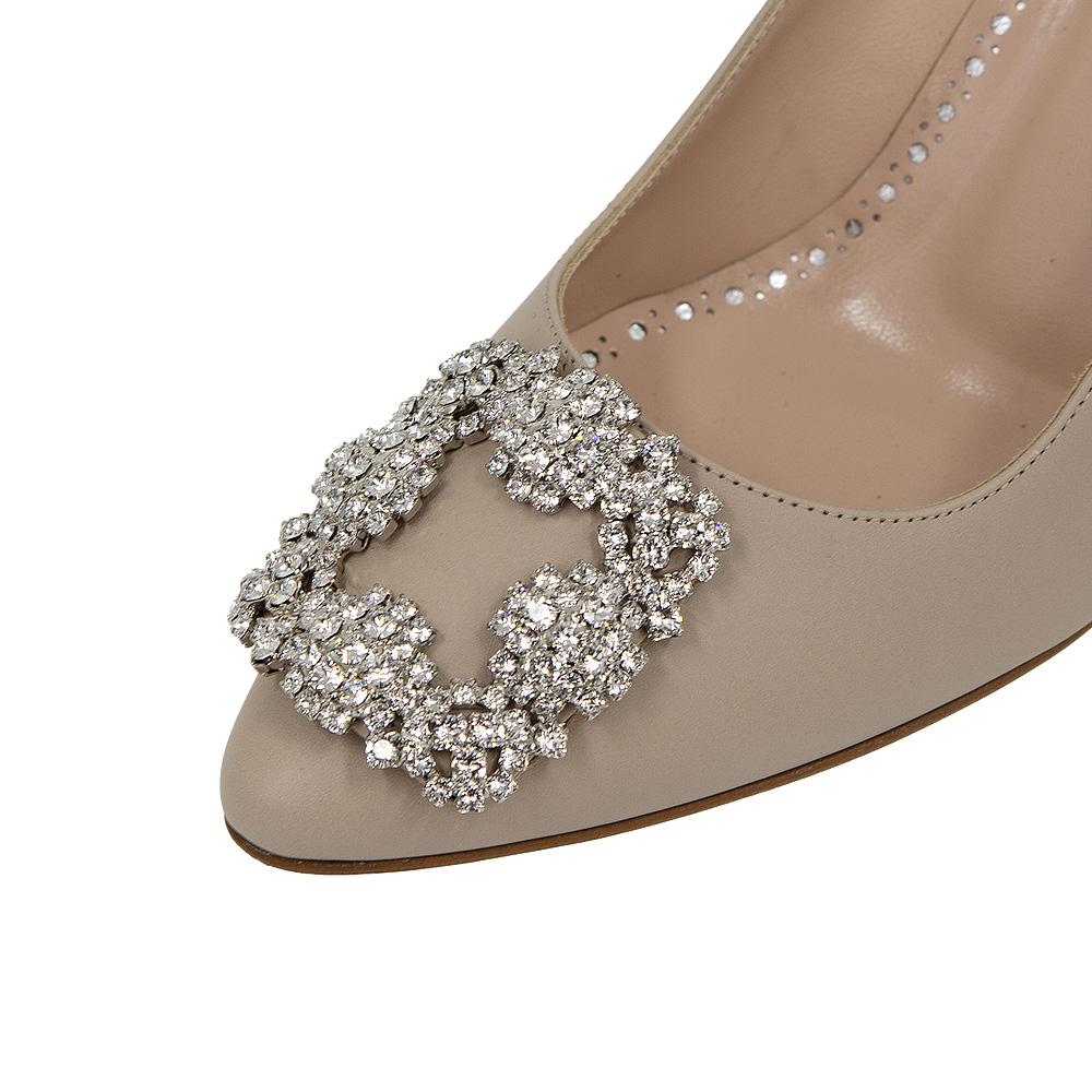 마놀로블라닉 HANGISI 펌프스힐 121 1712 0001 MNUD CLC (2024 F/W) SIZE 37,37.5 이미지 6