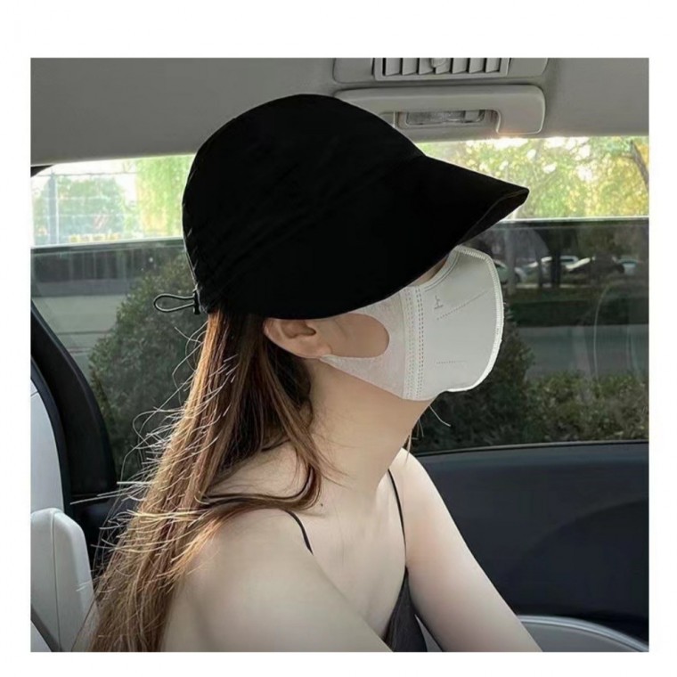 여성 심플 무지 데일리 모자 벙거지 버킷햇 - 메인 이미지