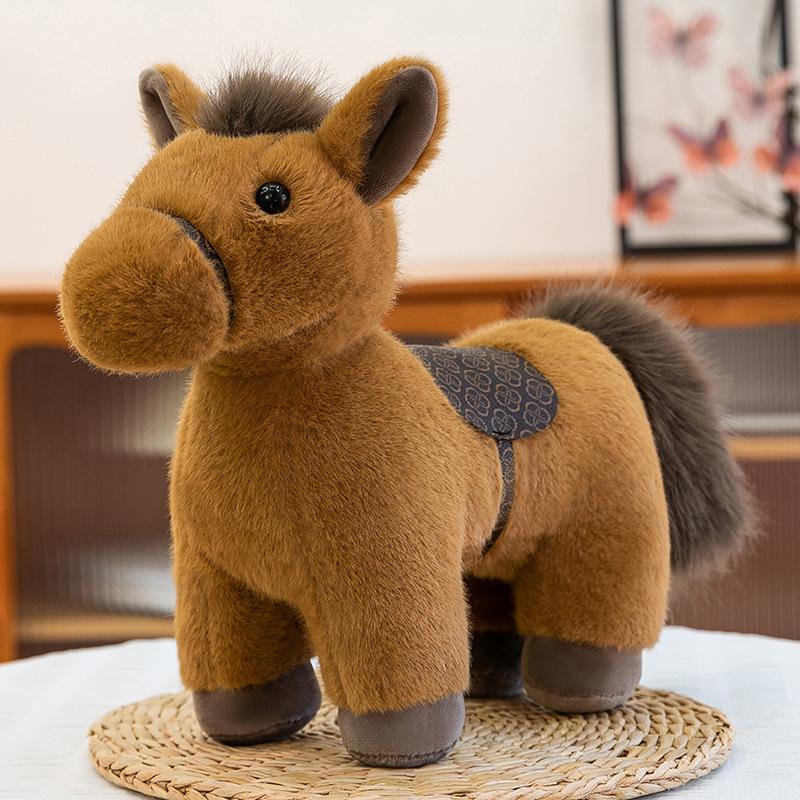 말 모양 쿠션 리얼리스틱 호스 브라운 22cm 0.13kg 이미지 6