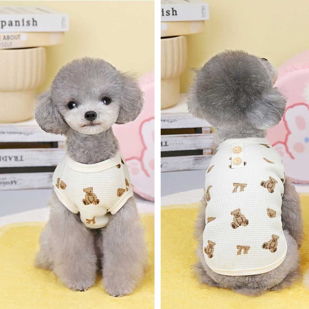 강아지 봄 가을 사계절 실내 귀여운 산책 올인원 나시 나시 S - 상품 이미지