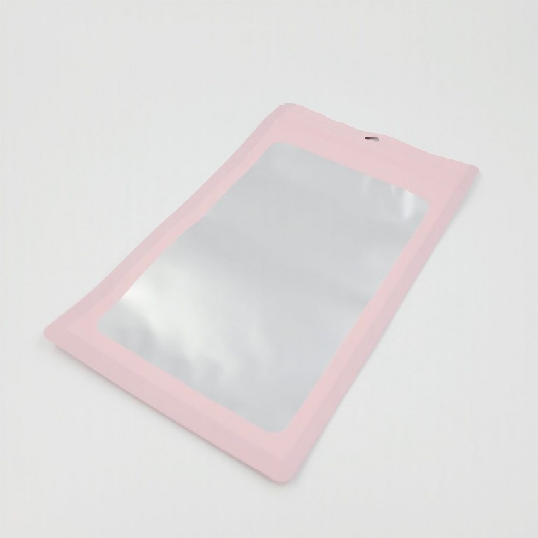 예쁜지퍼백 포장용 핑크 반투명 컬러 지퍼백(12cm X 20cm) 이쁜지퍼백 - 상품 이미지