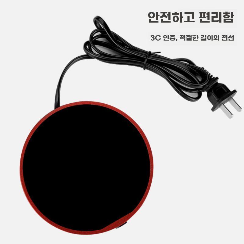 온도조절 스마트 컵워머 55도 보온 가열 데스크 컵받침 빨간색 온도 유지 매트 - 상세 이미지 5