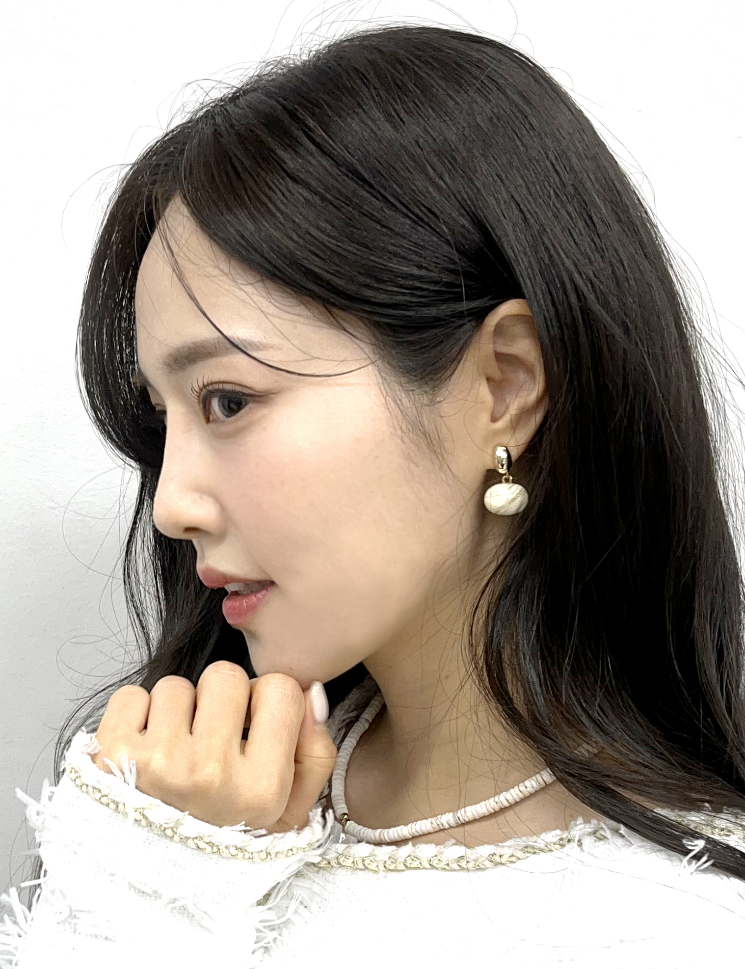 [오바들+ 가수 소유미님 협찬] SE1048(92.5은침) 여자 데일리 하객 패션 귀걸이 - 상품 이미지
