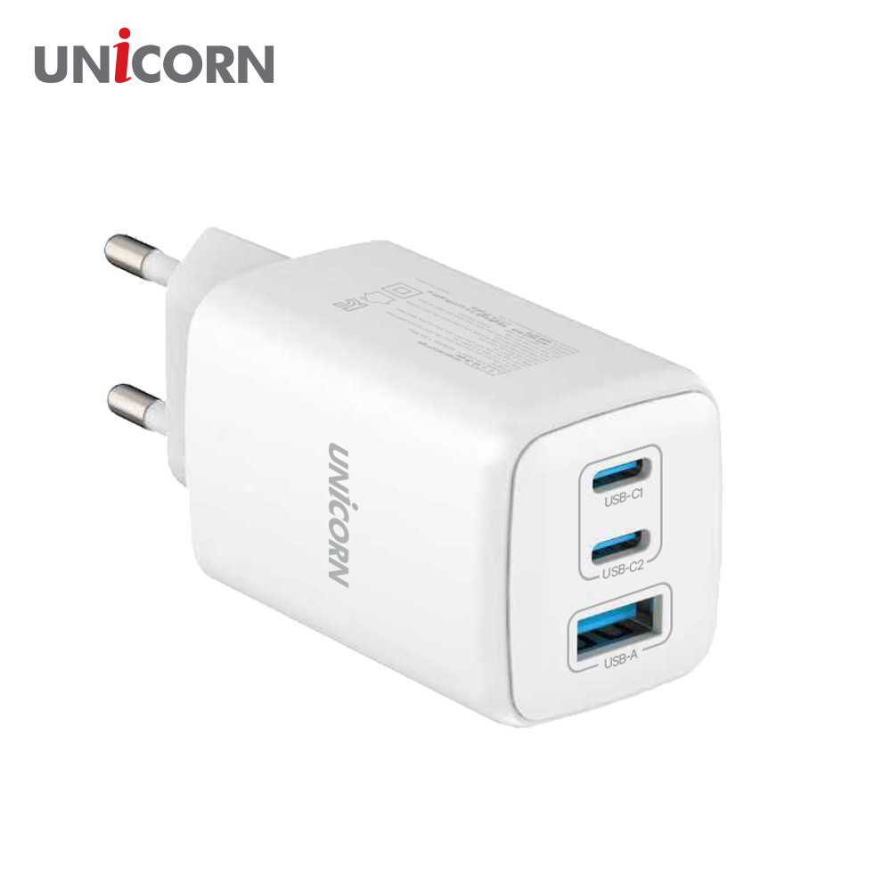 유니콘 멀티 3포트 최신GaN2 65W PD 초고속충전기 갤럭시 아이폰 KA-700PD - 상품 이미지