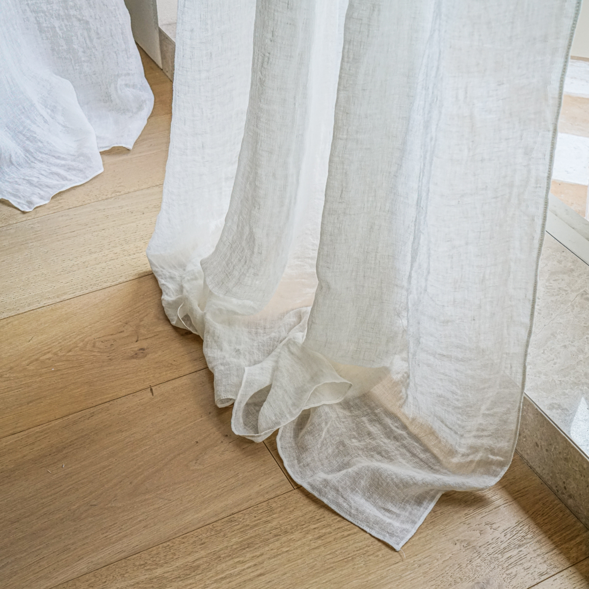 오가니크라프트 에테르 맞춤 린넨 커튼 가벼운 속커튼 화이트, 140x240cm