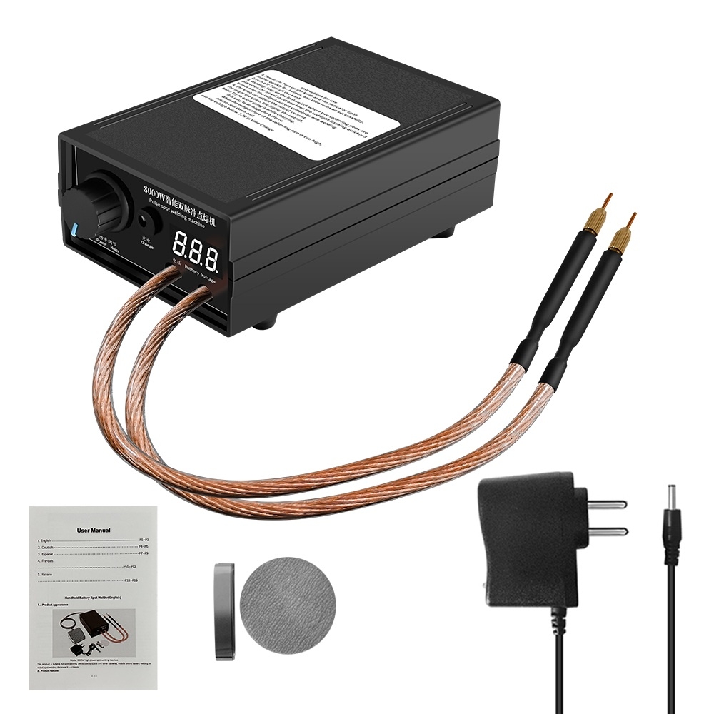 스폿 용접기 듀얼 펄스 DIY 조립 수리 고출력 8000W 휴대용 페달 정밀 디지털 자동모델 - 상품 이미지