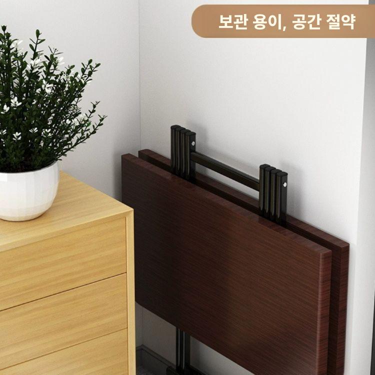 대형 접이식 식탁 가정용 야외 식당 확장형 테이블 60x60x54 사각 블랙 - 상세 이미지 4