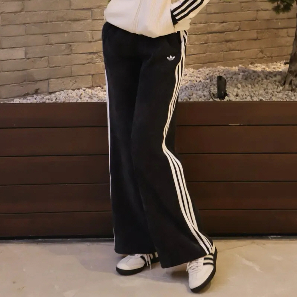 아디다스 우먼스 레트로 코듀로이 벨벳 트랙 팬츠 트레이닝 바지 JN1648 이미지 6