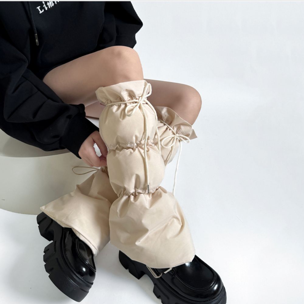 골프레그워머 백오리컬 패딩발토시 종아리보온 겨울 부츠컷 다리워머 - 상세 이미지 5