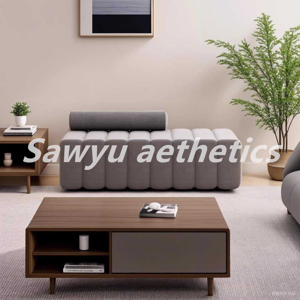 벨벳 스툴 독특한 벤치 사각 디자인 유니크 가게 카페 120cm - 상세 이미지 5