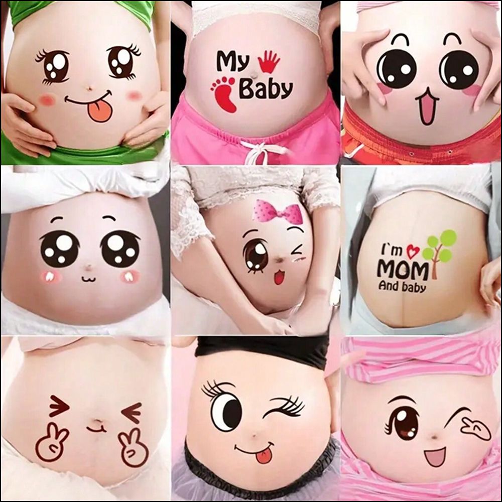 베이비샤워 임신 셀프 만삭 사진 촬영 스티커 소품 태교 여행 기본 헬로 출산 선물 - 상세 이미지 5
