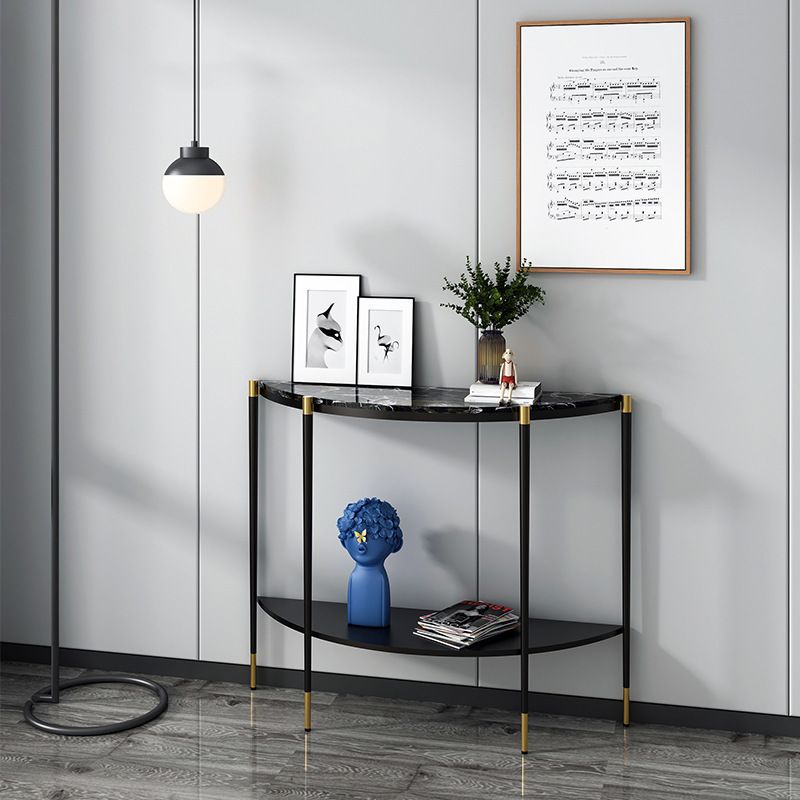 폭좁은 콘솔 복도 현관콘솔 장식장 테이블 골드화이트 80x30x80cm - 상세 이미지 4