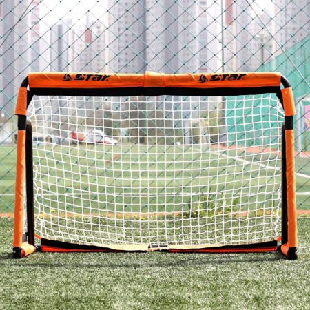 스타스포츠 접이식 골대 150x90 오렌지 네트 포함 스포츠 아레나 축구장 야외 운동