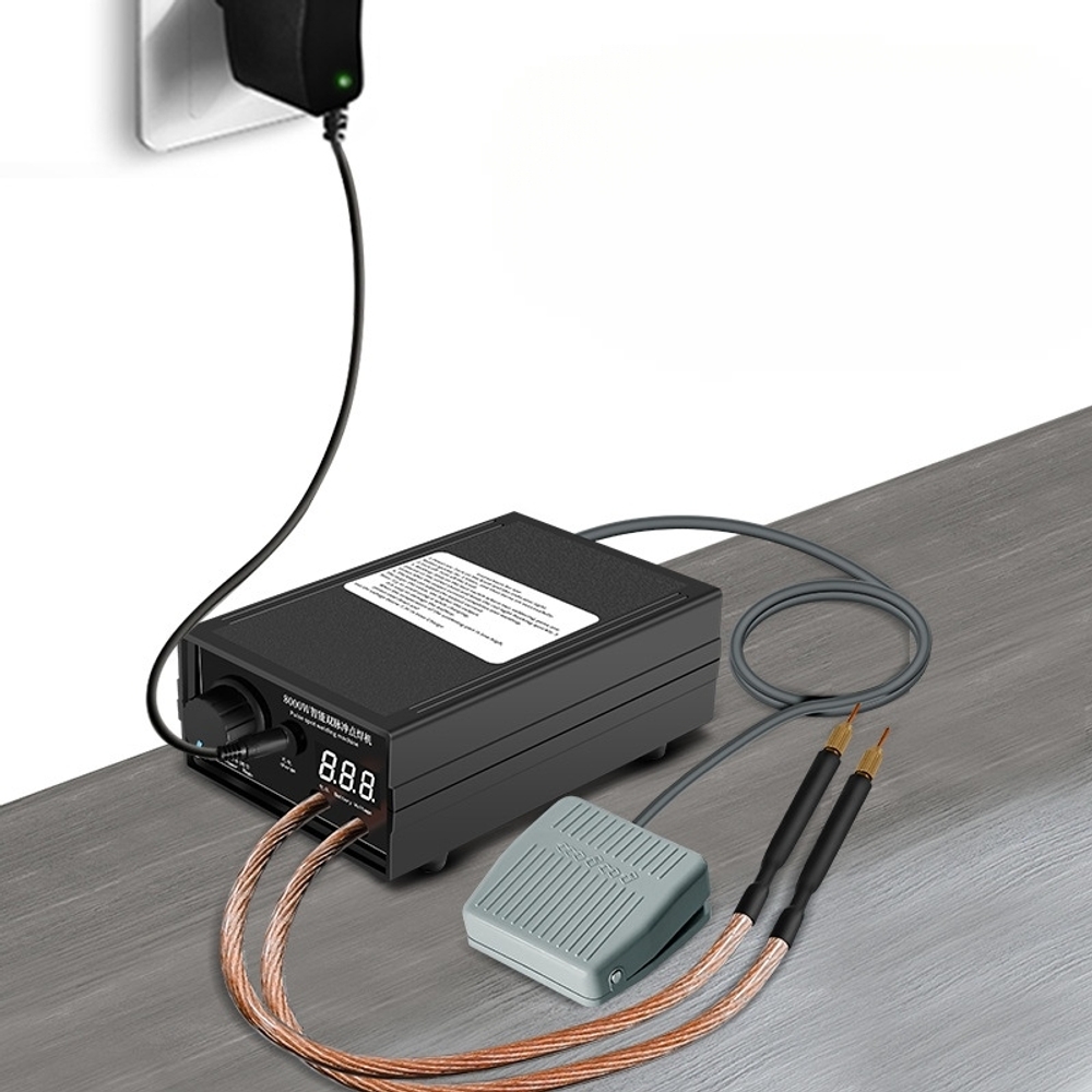 스폿 용접기 듀얼 펄스 DIY 조립 수리 고출력 8000W 휴대용 페달 정밀 디지털 자동모델 - 상세 이미지 3