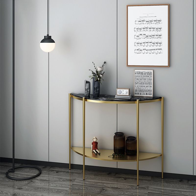 폭좁은 콘솔 복도 현관콘솔 장식장 테이블 골드화이트 80x30x80cm - 상세 이미지 3