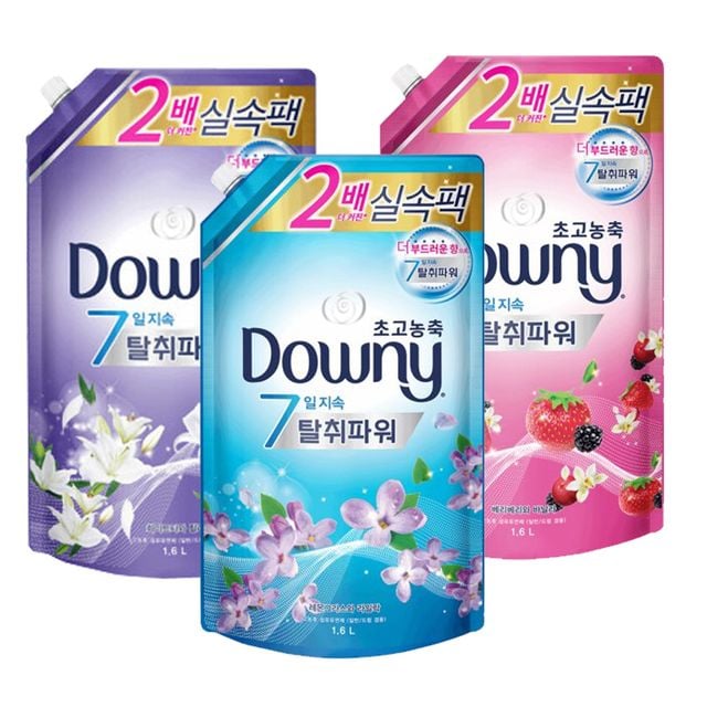 다우니 초고농축 7일 탈취섬유유연제 1.6L리필3종택1 - 상품 이미지