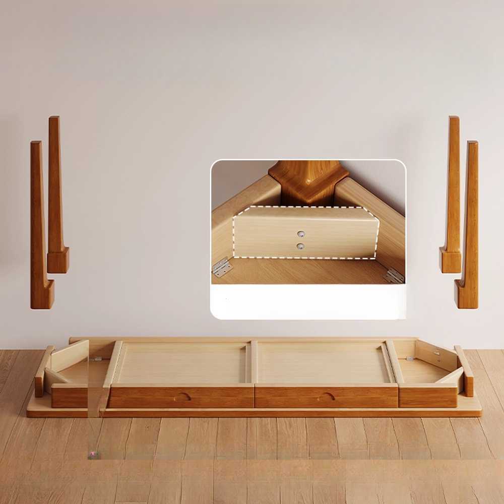 창가 테이블 원목 카페 창문가 데스크 우드 인테리어 월넛 100x40x75cm - 상세 이미지 2