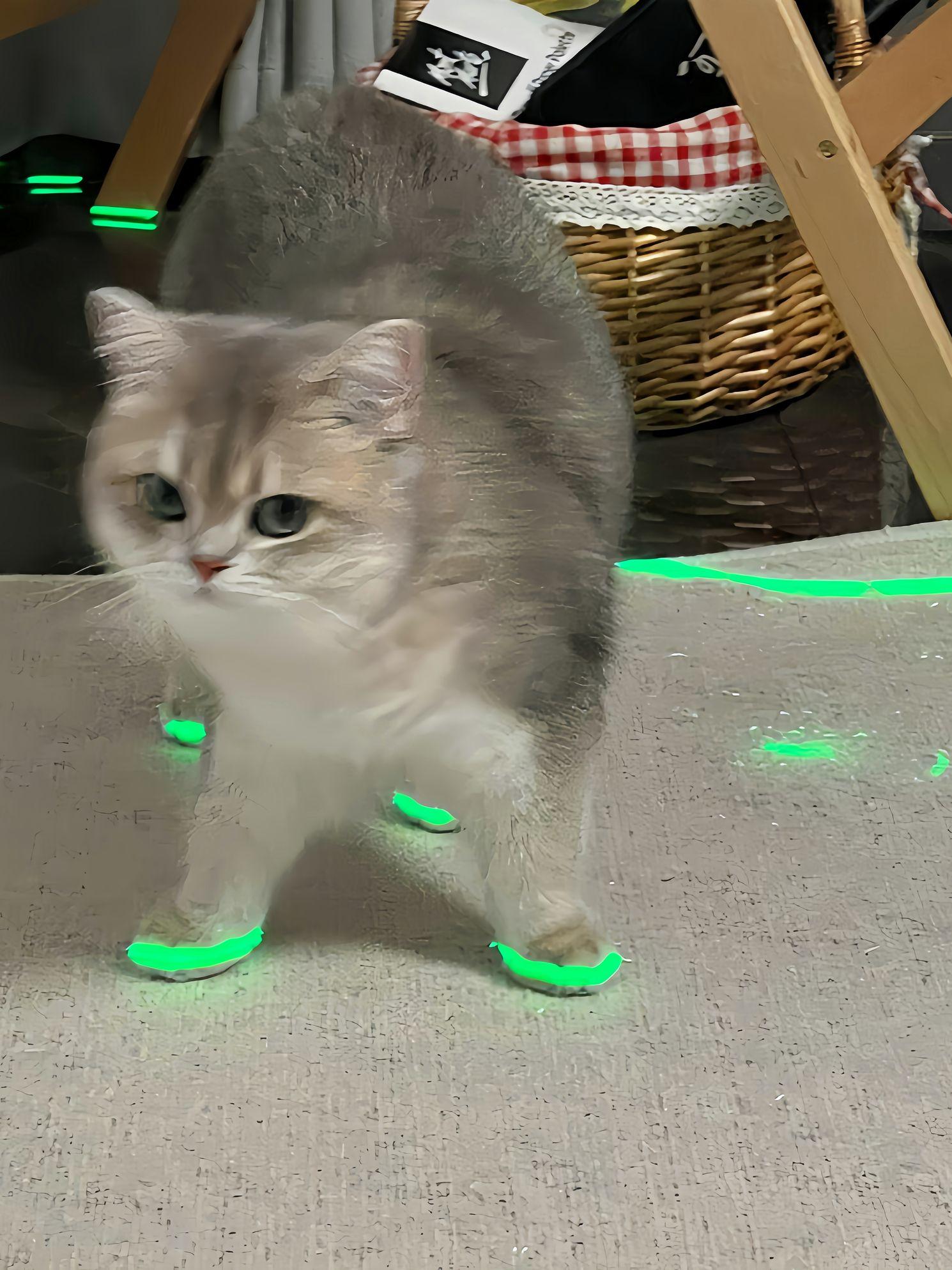 고양이 발광 반사 신발 강아지 장난감 반사띠 실내외 펫