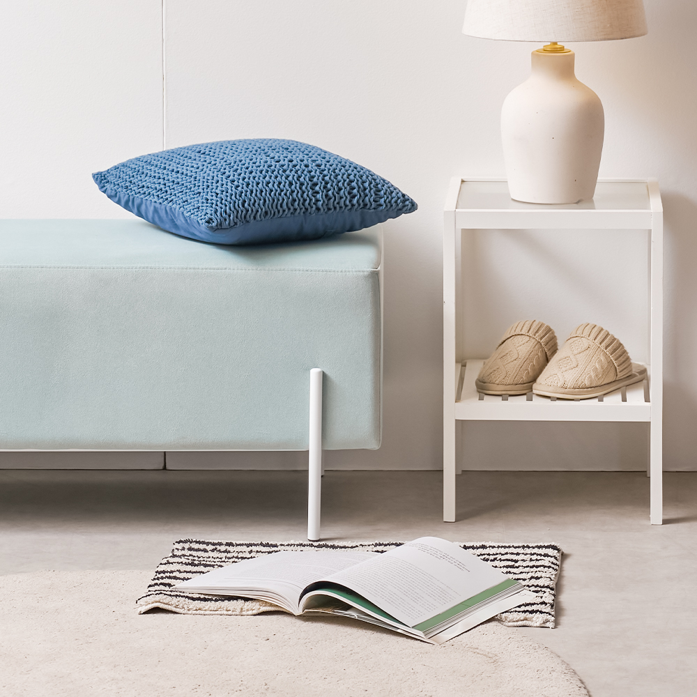 라무아 패브릭 편한 식탁벤치의자 벤치형 긴 의자 오프화이트