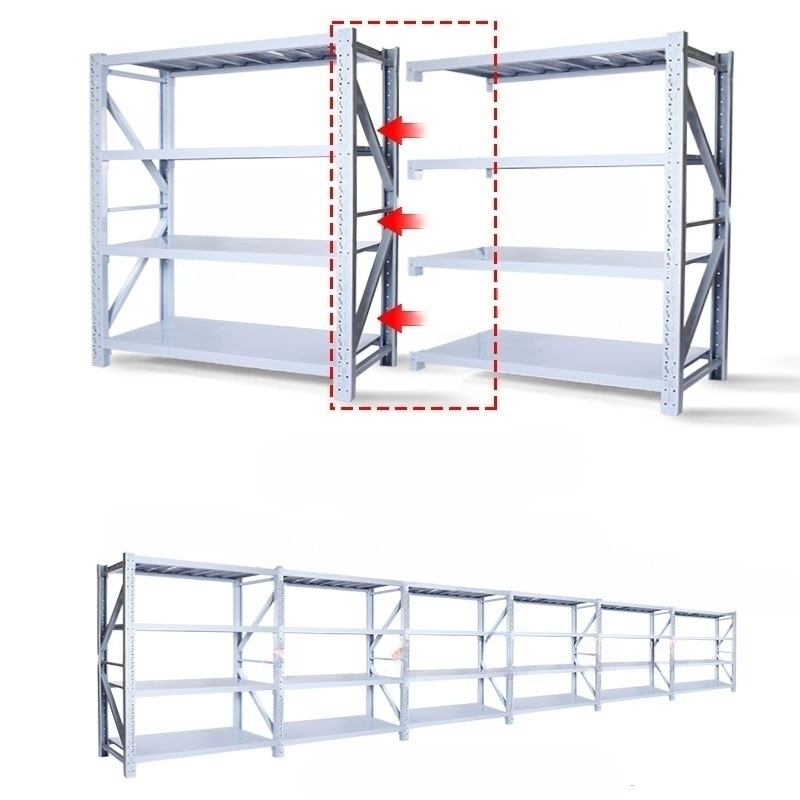 160kg 중량랙 철제선반 조립식 앵글 4단 선반 80x40x20 수납 택배 보관 진열 - 상세 이미지 3