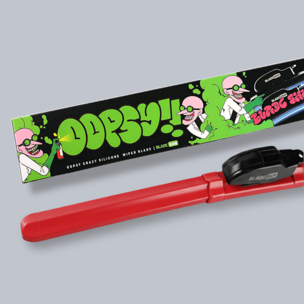 웁시 컬러 와이퍼 레드 발수코팅 실리콘 날교체용 1/700mm 제품 이미지