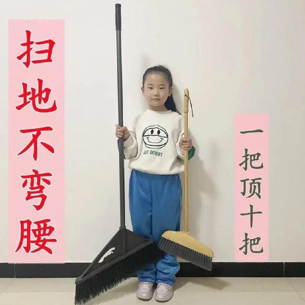 야외 대형 단단모 빗자루 창고 마당용 긴자루 청소 솔 - 상세 이미지 5
