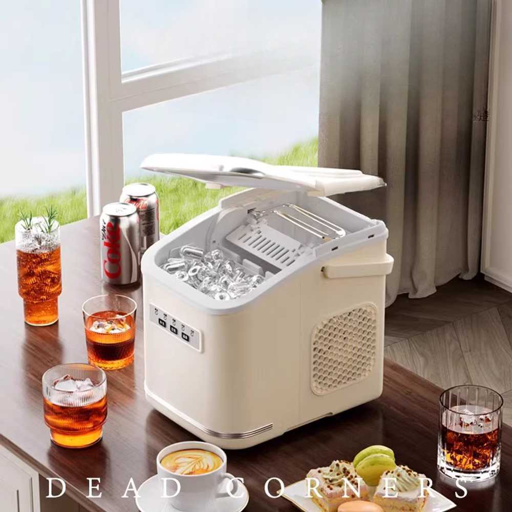 소형 제빙기 가정용 미니 얼음 제조기 아이스메이커 아이보리 / 자동청소 / 적외선 - 상세 이미지 2