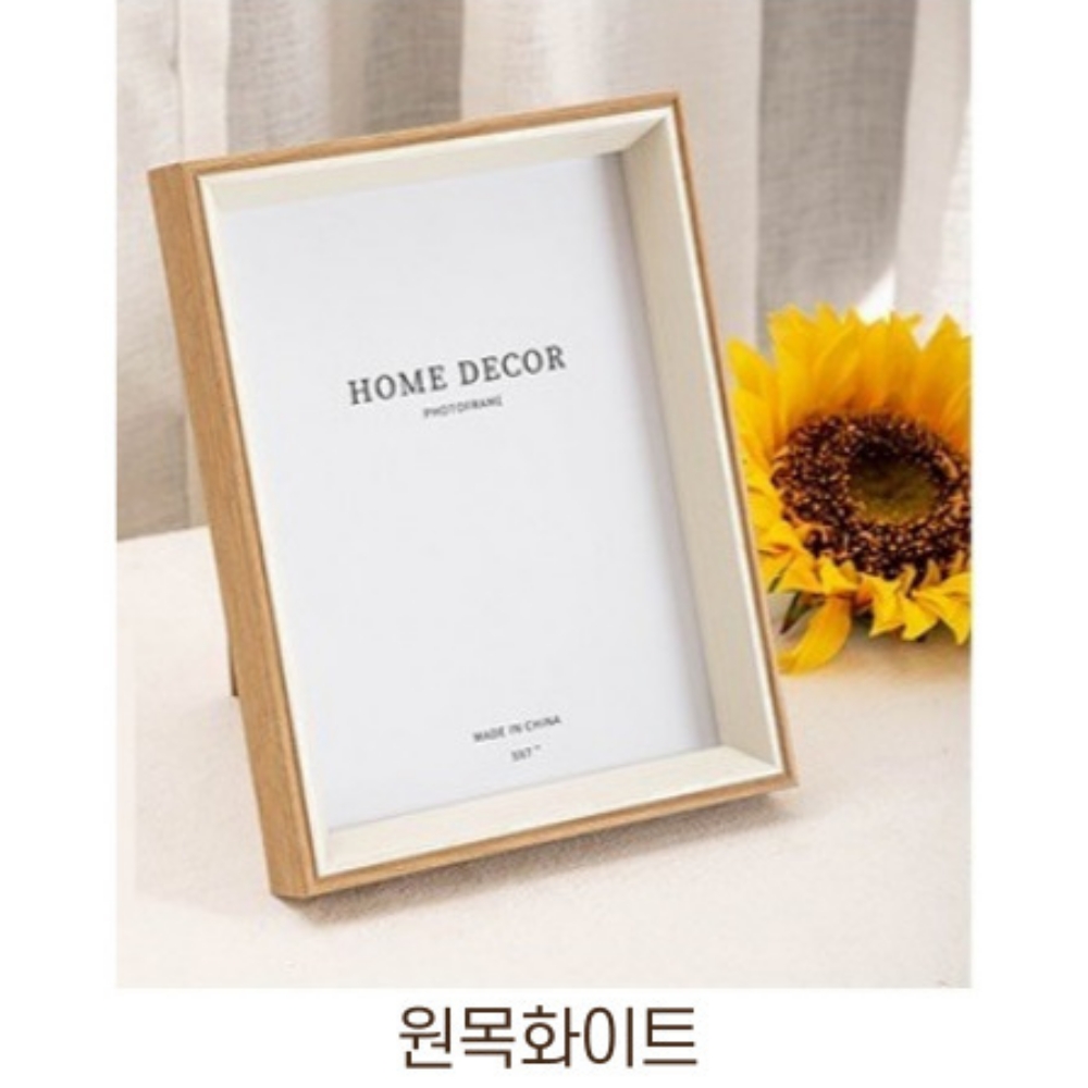 돌잔치액자 결혼식포토테이블액자 네모프레임 원목화이트 5x7 - 상세 이미지 5