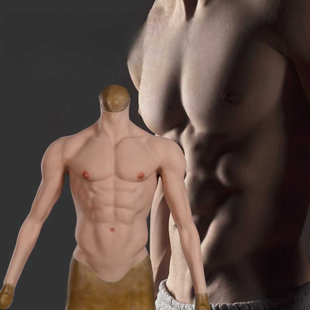 근육 코스튬 수트 가짜 바디슈트 체형 연출 코스프레 S -팔 있음 -1호 - 상세 이미지 2