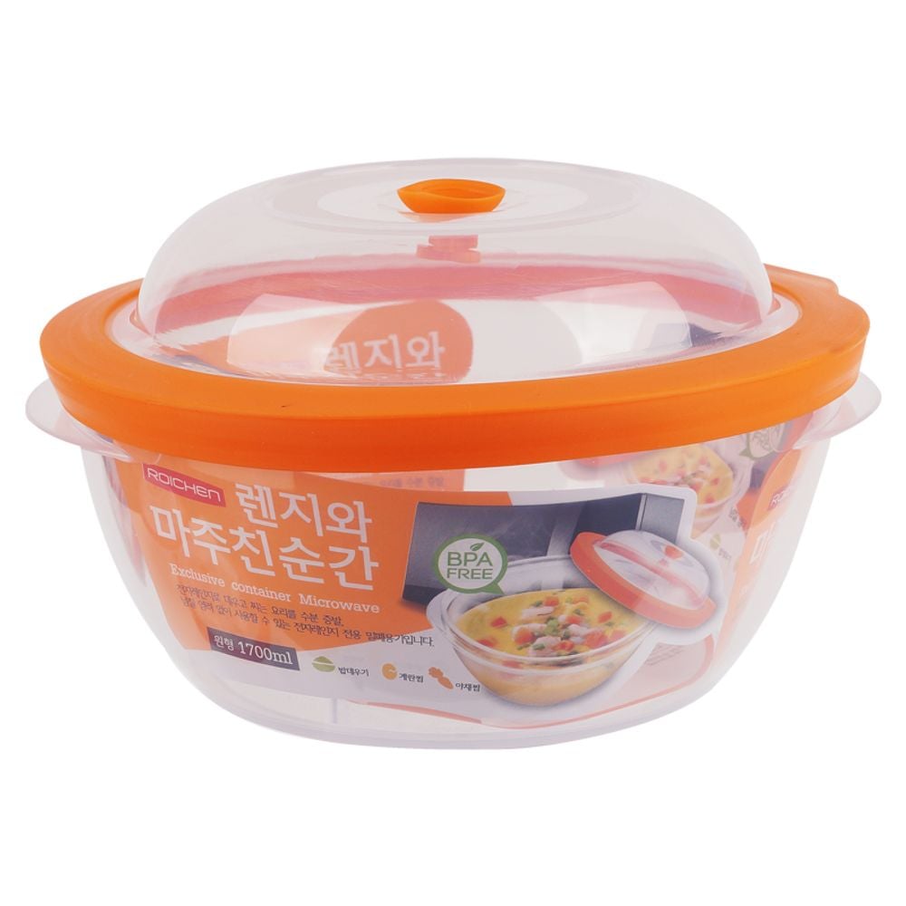 렌지와 마주친순간 렌지 용기 원형 오렌지 1700ml - 메인 이미지