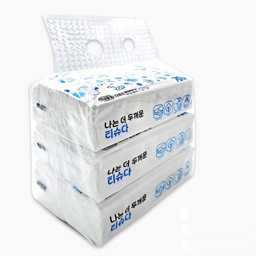 나는더두꺼운티슈다 70매 x 3개 - 상품 이미지