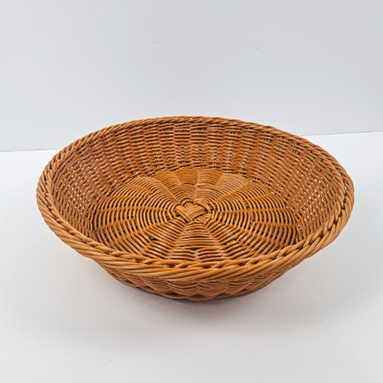 원형 등나무트레이 34CM 중 등채반 업소용 진열 간식 수납바구니 - 상품 이미지