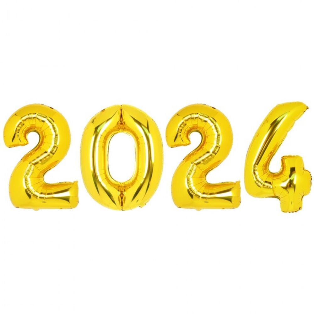 PW-SA 숫자 은박 풍선 (중) 2024 패키지(골드) - 상품 이미지