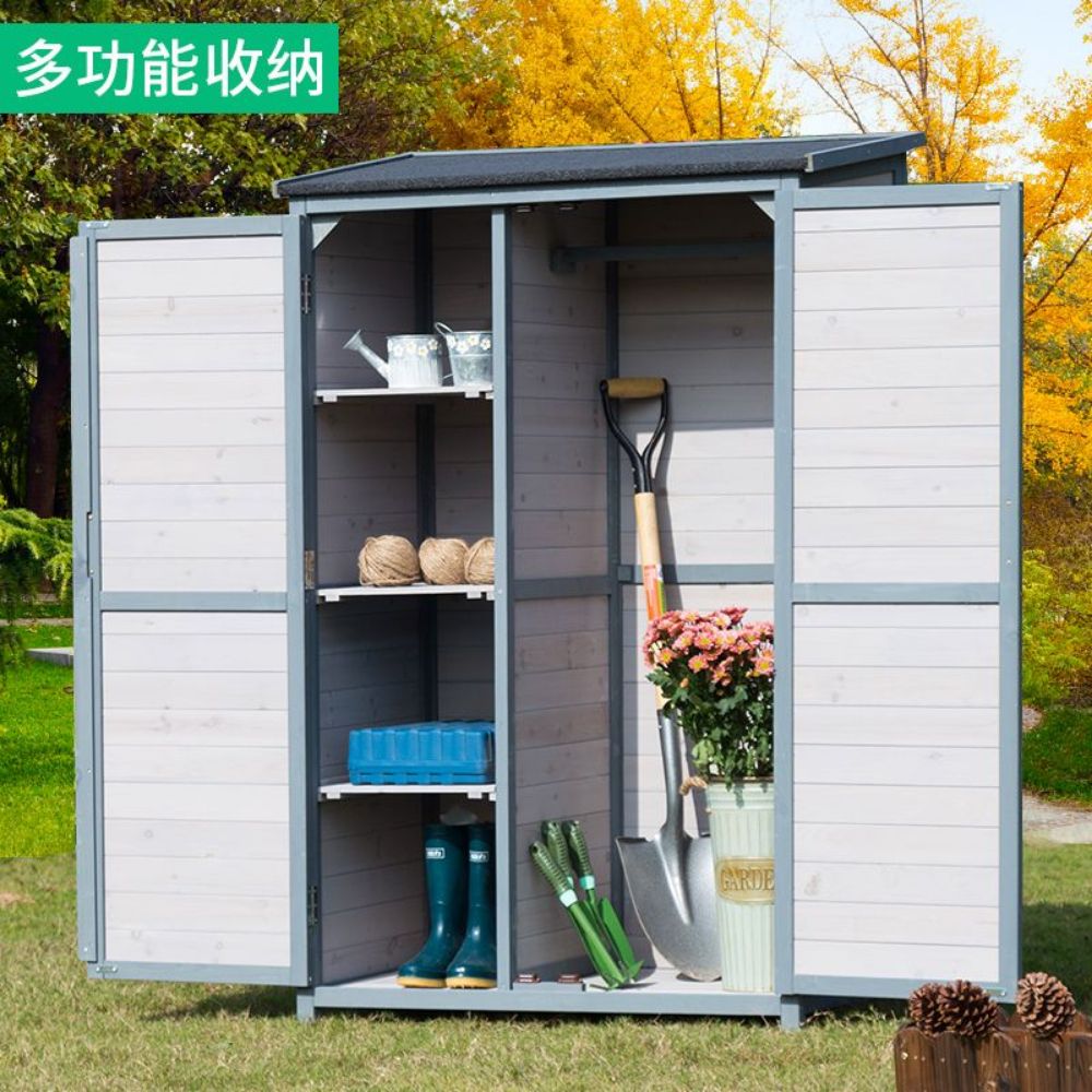 농기구 보관함 수납 방수 농기구보관함 캐비닛 농막 창고 고급 커피 1000x600x1600 4 - 상품 이미지