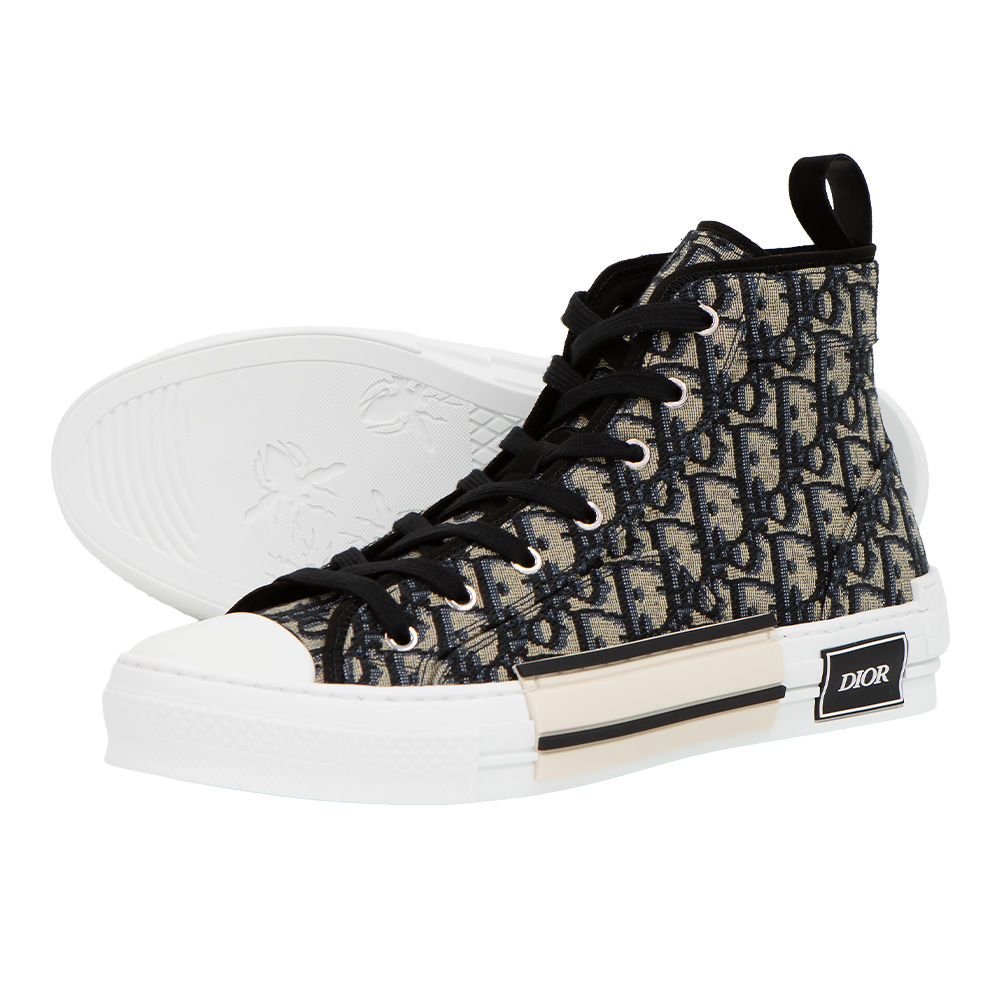 디올 B23 오블리크 하이탑 베이지블랙 스니커즈 3SH126ZSA 961 (2025 F/W) SIZE 41.5 - 상품 이미지