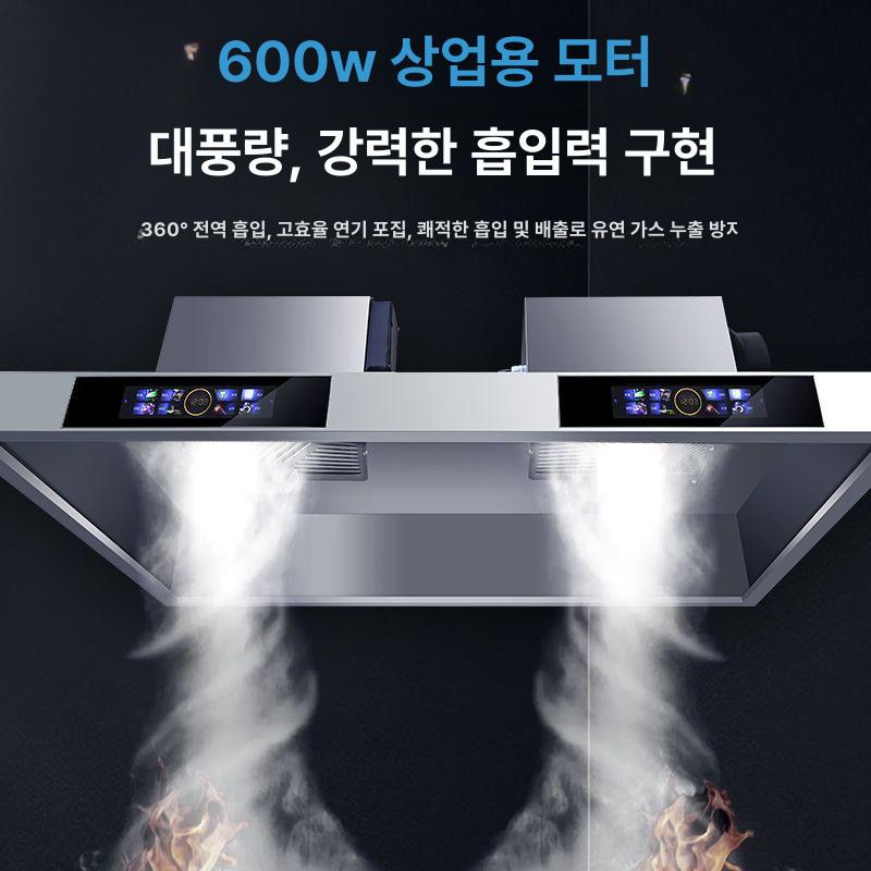 상업용 주방용 대형 흡입 정화기 스테인 가정용 식당용 1번 흡입구 낮은 공기 흐름 2번x3번 - 상세 이미지 3
