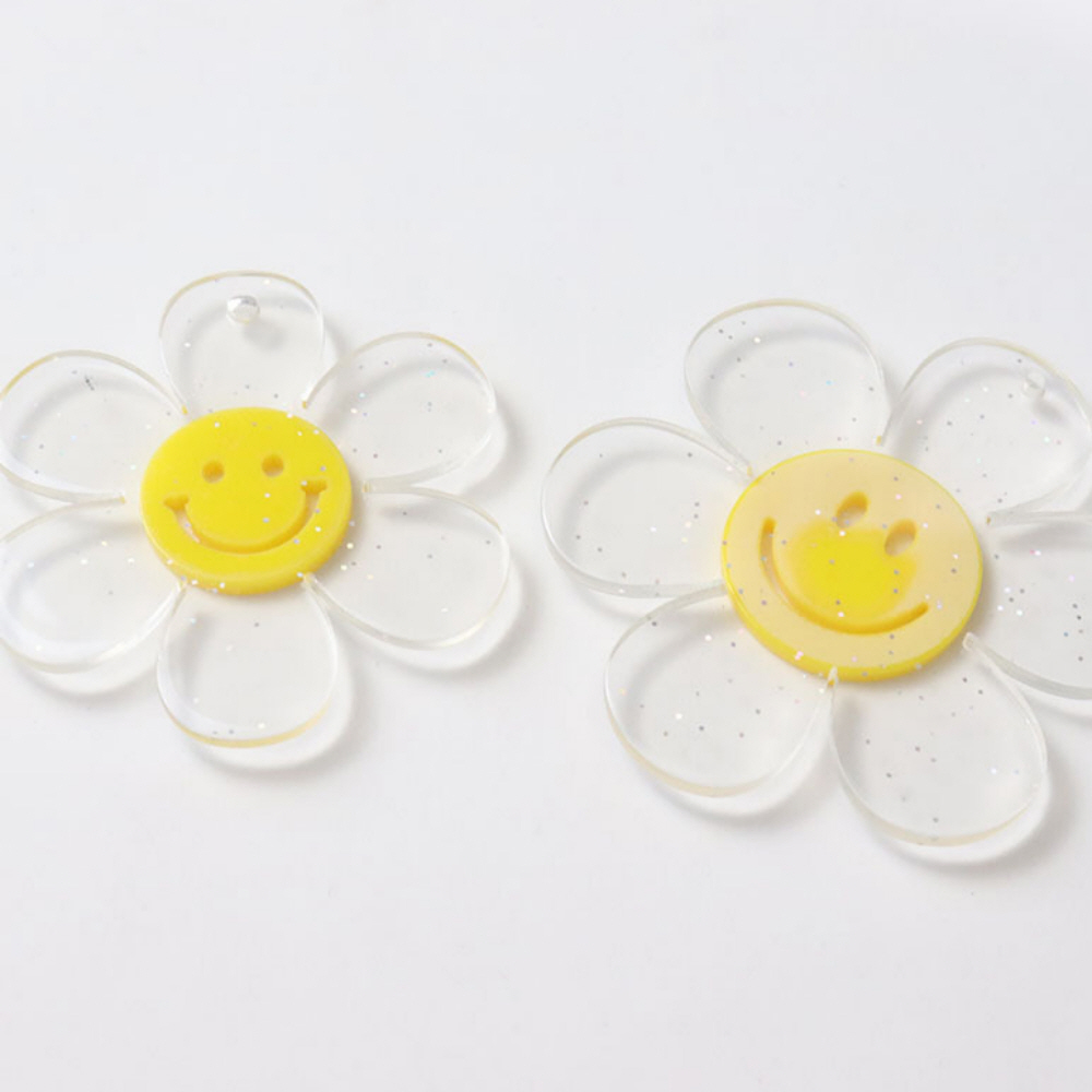 빅스마일 데이지 꽃 펜던트 키링 열쇠고리 만들기 백참 아크릴 가방 고리 재료 diy 단체선물 선물 - 상세 이미지 2