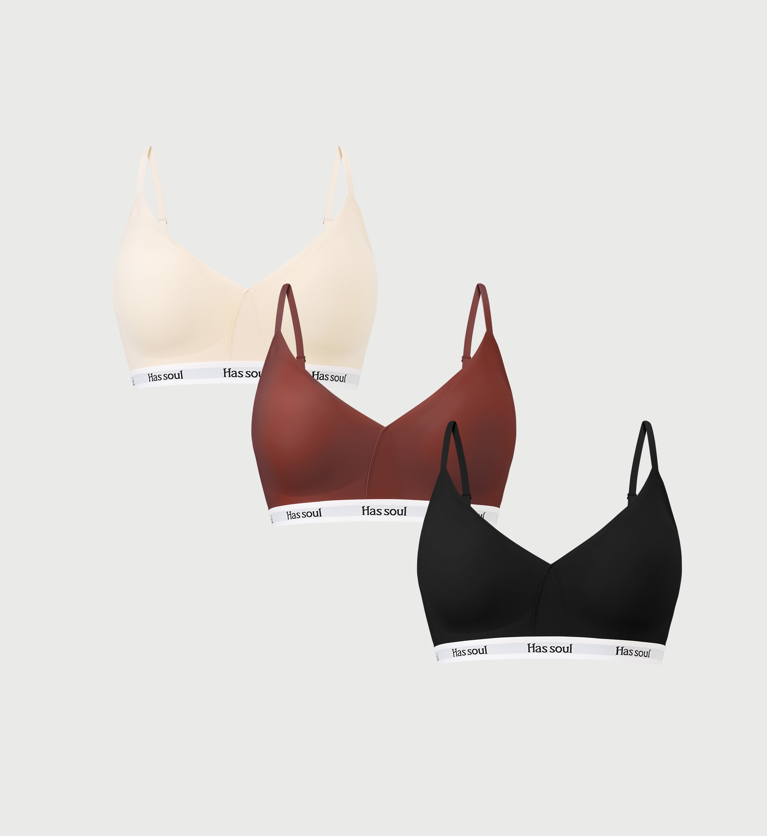[해즈소울] 소울 밴드 브라 3PACK - 상품 이미지