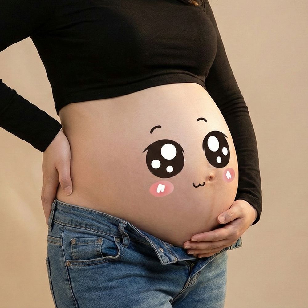 베이비샤워 임신 셀프 만삭 사진 촬영 스티커 소품 태교 여행 기본 헬로 출산 선물 - 상세 이미지 2