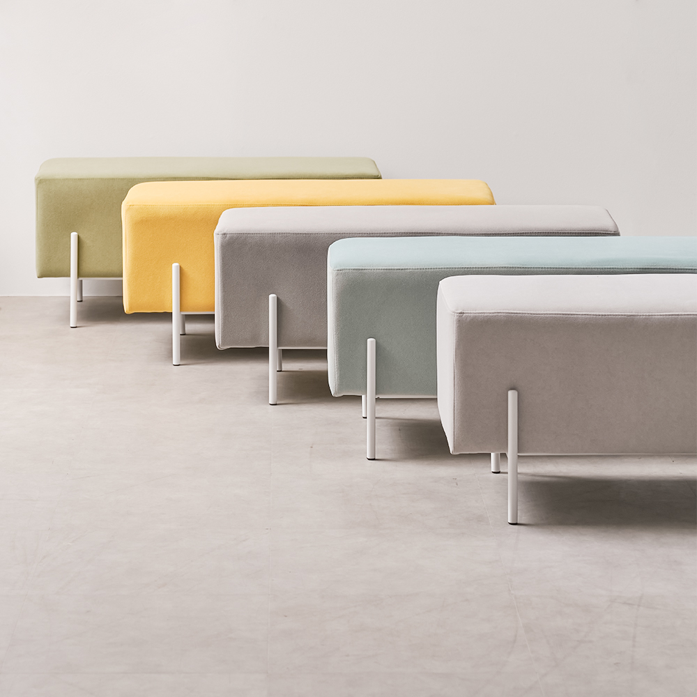 라무아 패브릭 편한 식탁벤치의자 벤치형 긴 의자 오프화이트