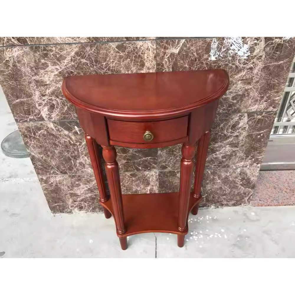 원목 콘솔 테이블 인테리어 거실 사이드 수납장 엔틱 300x800x600mm 체리 - 상품 이미지
