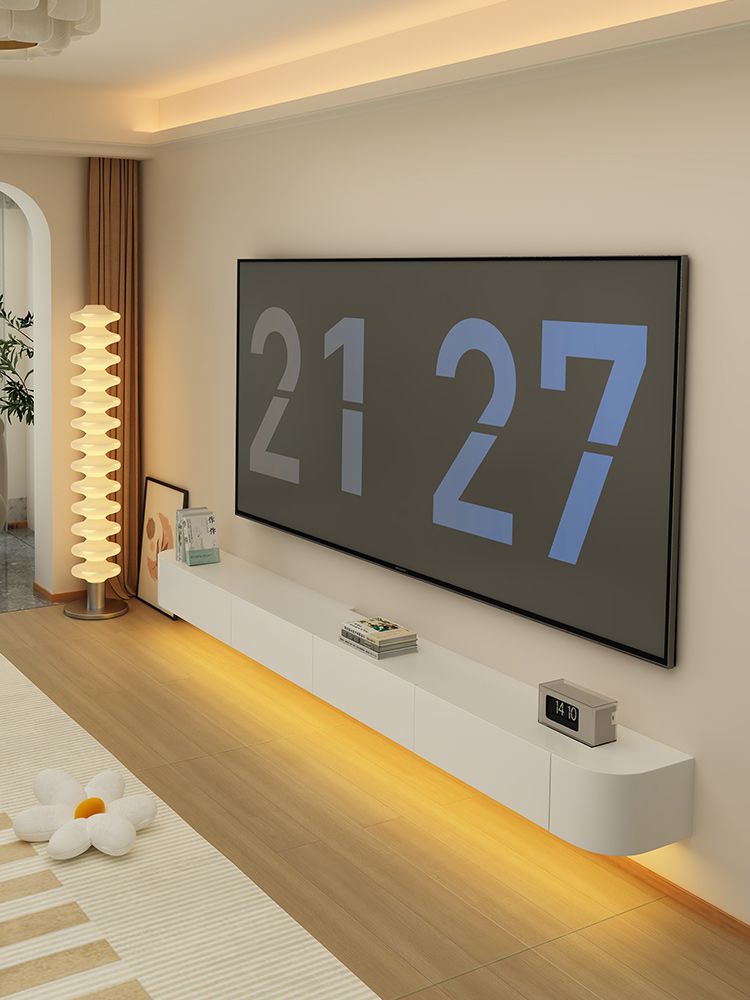 벽선반 벽걸이 TV 거실 셋톱박스 원목 벽면 선반 다이 - 상세 이미지 5