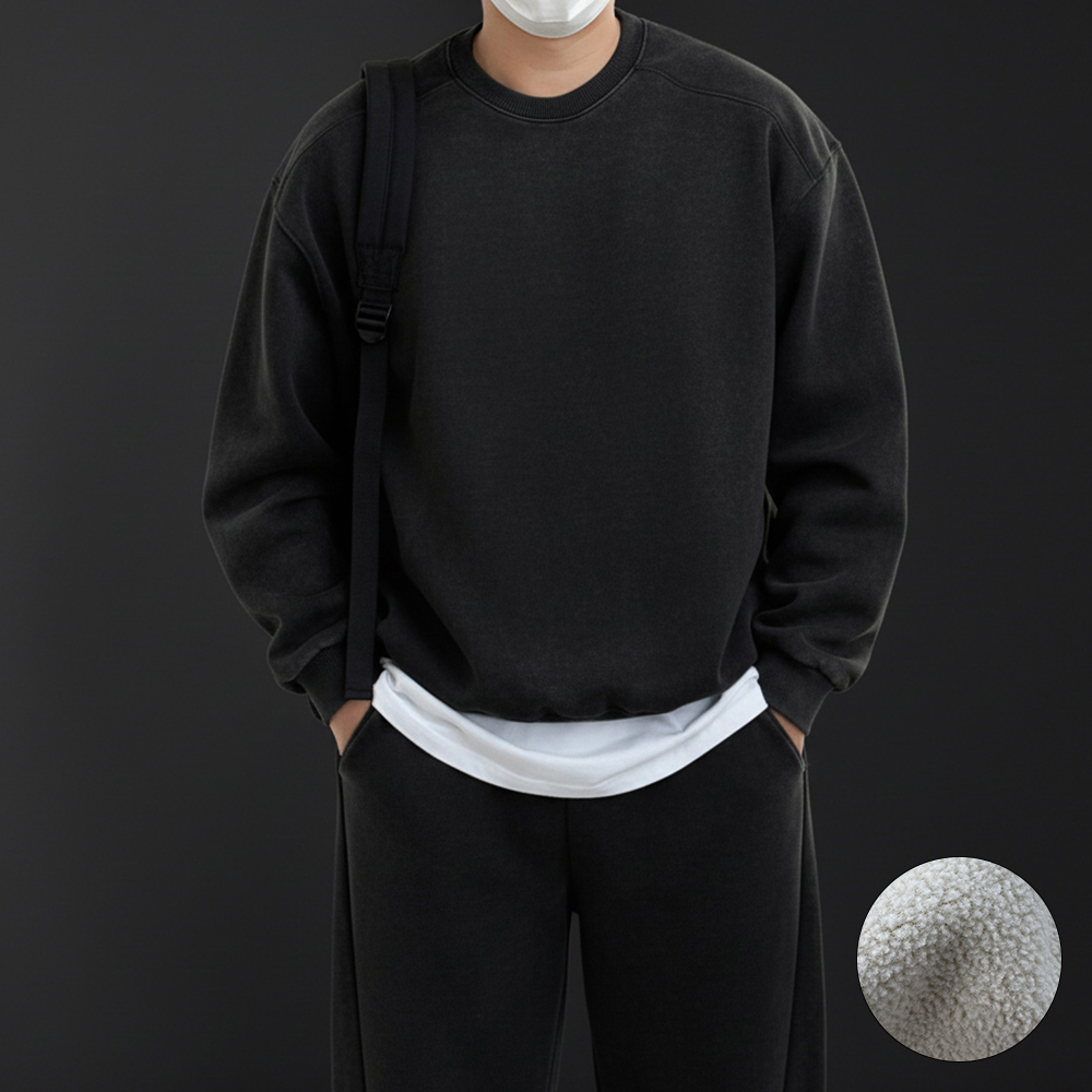 남자기모맨투맨 남자무지맨투맨 무지티 - 메인 이미지