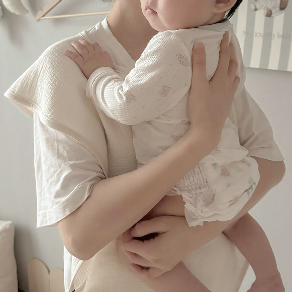 [베이비소풍] 엄마 턱받이 2세대 / 육아 앞치마 침받이 수유 트림 패드