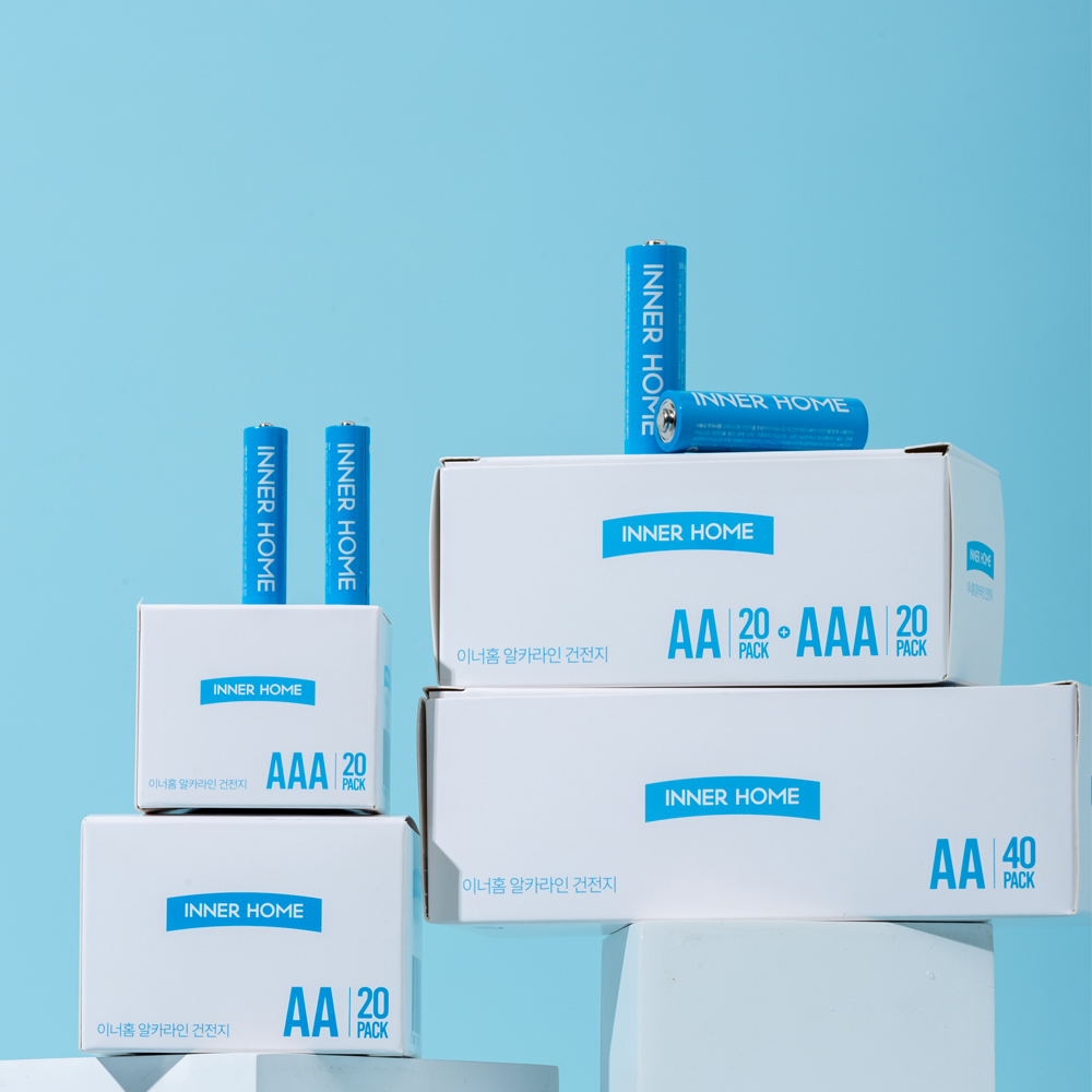 이너홈 건전지 알카라인 AA 40입 제품 이미지