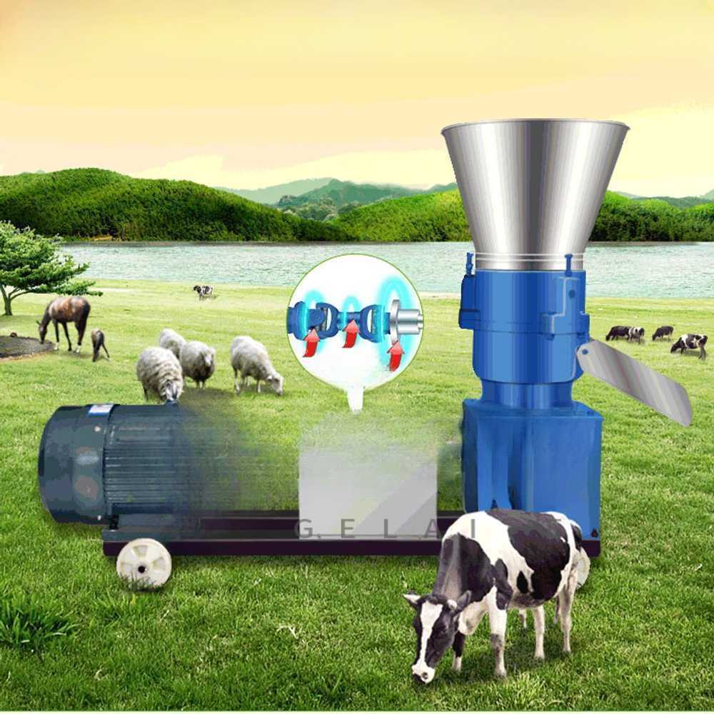 사료 펠렛 기계 펠릿 제조 압축 성형 산업 장비 펠릿 125형 5.5kW - 220V - 2압륜 - 상세 이미지 2