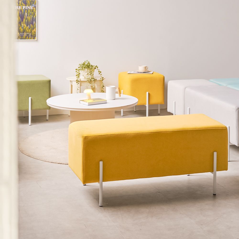 라무아 패브릭 편한 식탁벤치의자 벤치형 긴 의자 오프화이트