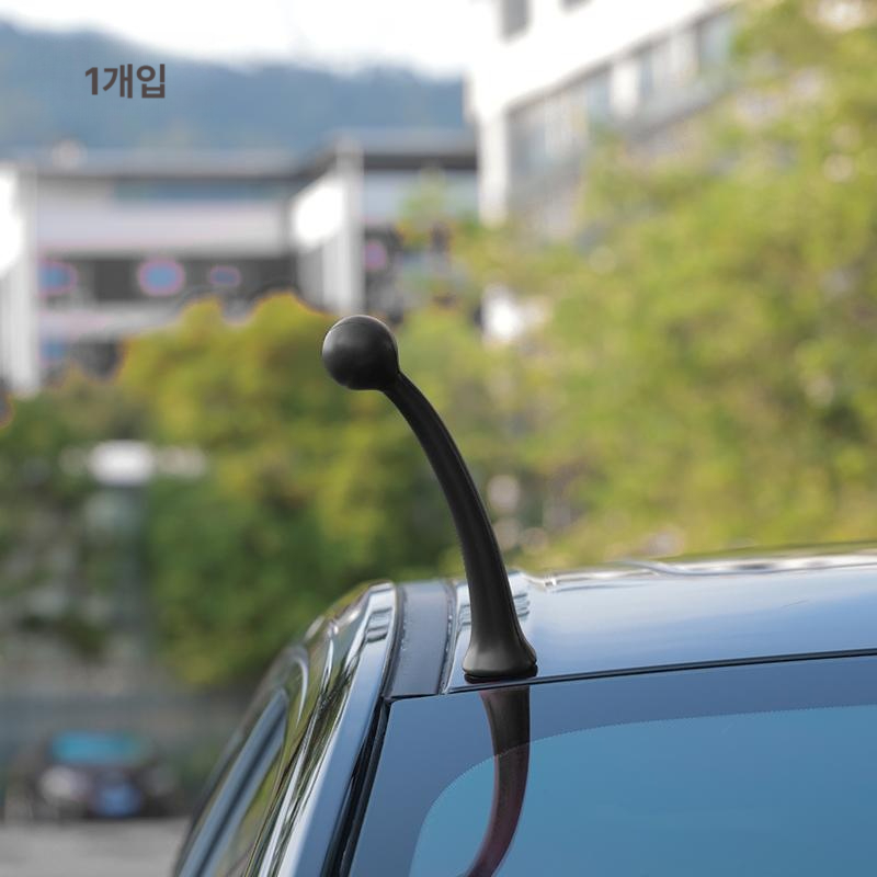 자동차 지붕 장식 입체 드래곤 혼 귀여운 터치 스티커 외장 튜닝 소품 스몰 터치 앤틀 블랙 1개 세트 - 상품 이미지