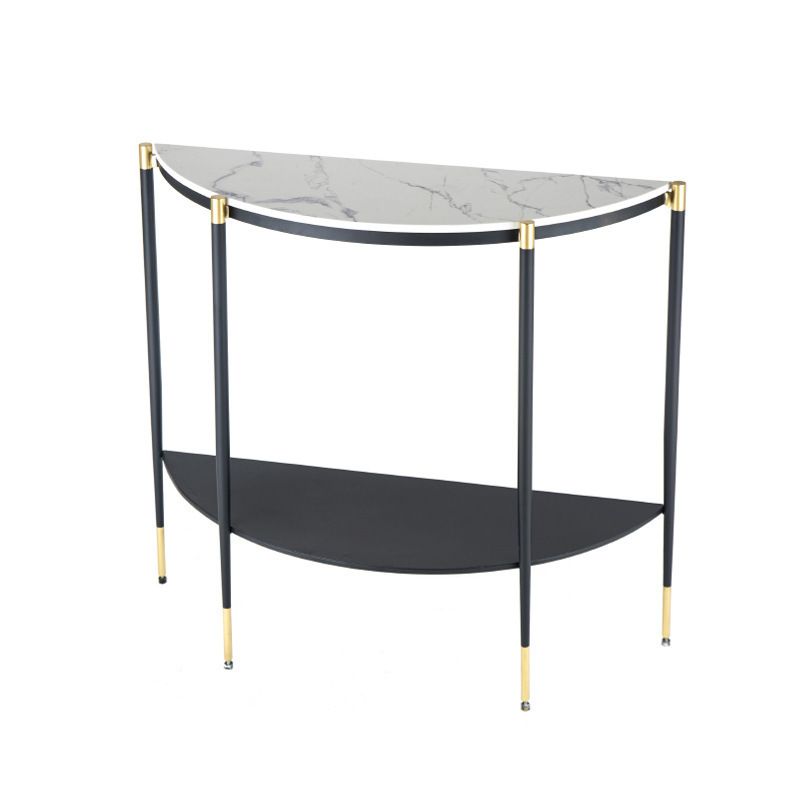 폭좁은 콘솔 복도 현관콘솔 장식장 테이블 골드화이트 80x30x80cm - 상세 이미지 5