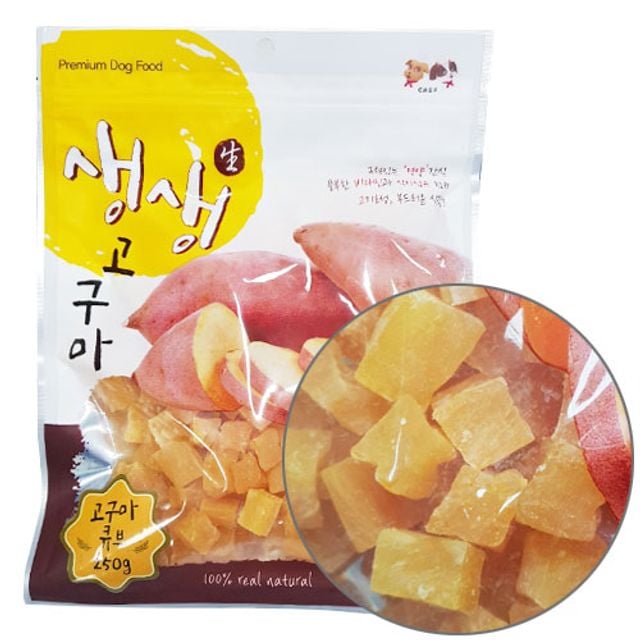 강아지 애완견 소프트 건조 영양 간식 고구마큐브 - 상품 이미지
